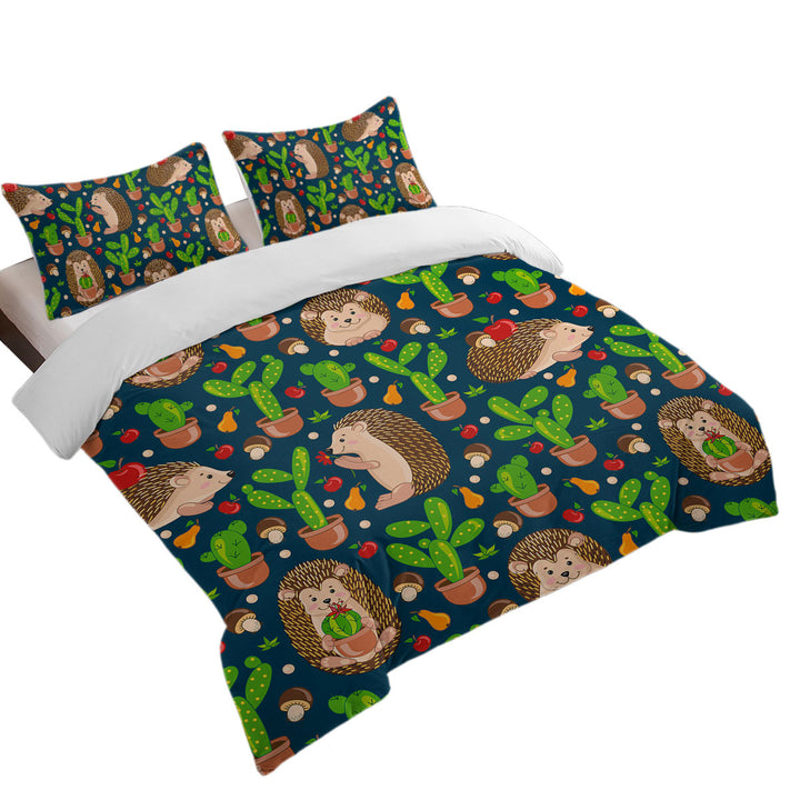 Cute Hedgehog and Cactus Donna Covers