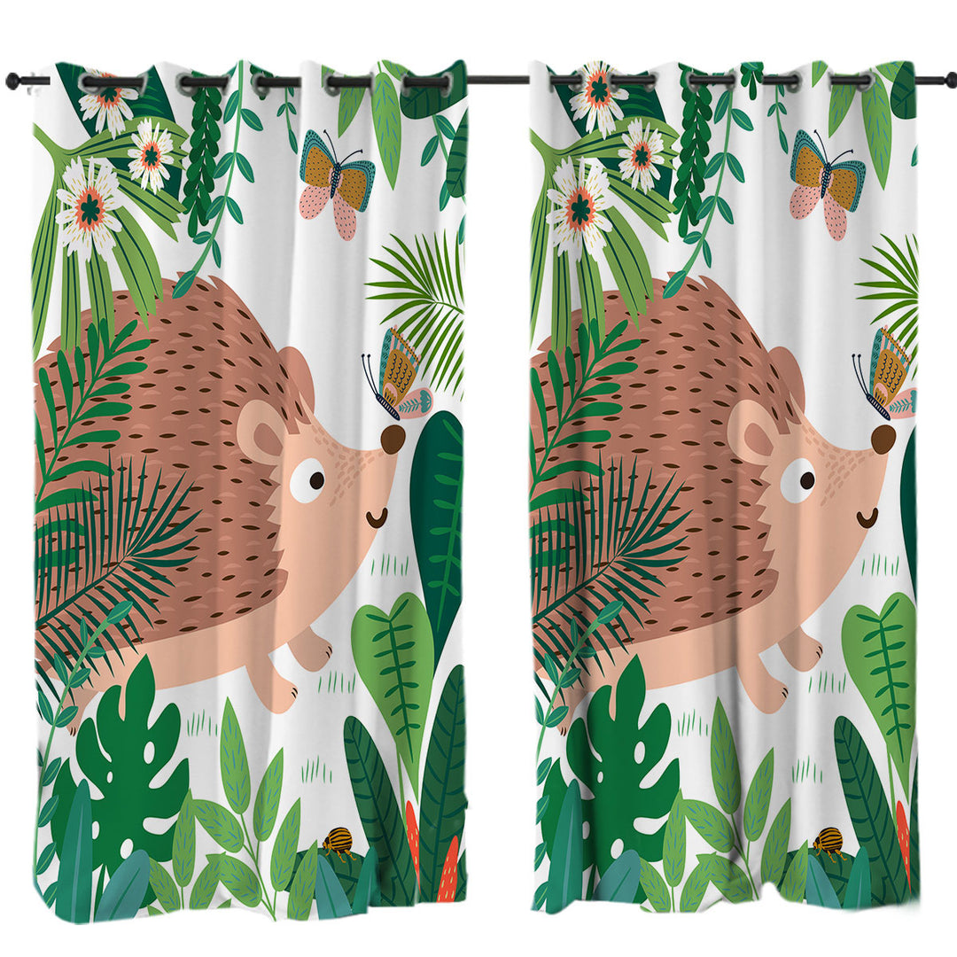 Cute Hedgehog for Kids Curtain