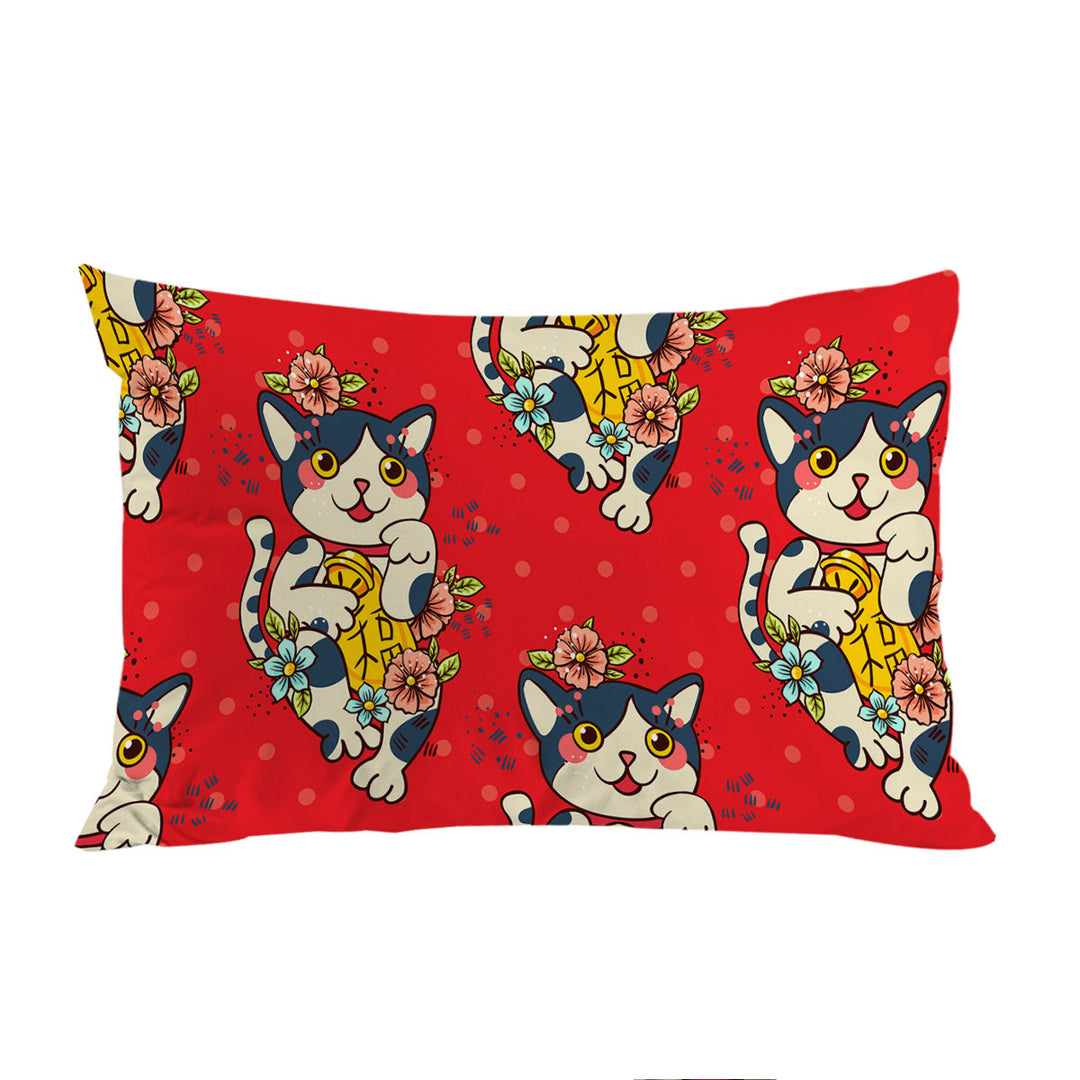 Cute Japanese Cat Pillowcases