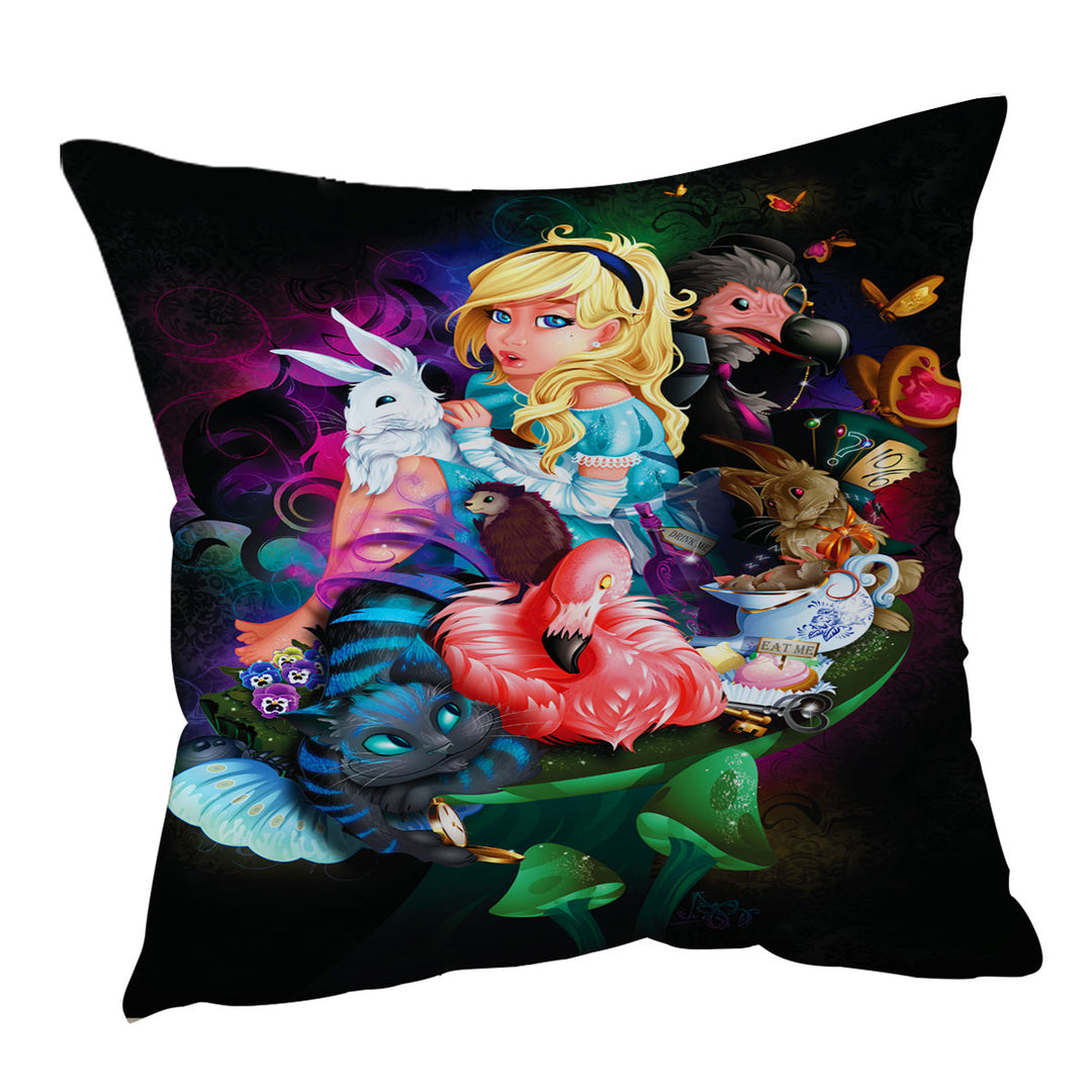 Cute Kids Cushion Covers Fantasy Art Alice Adventures