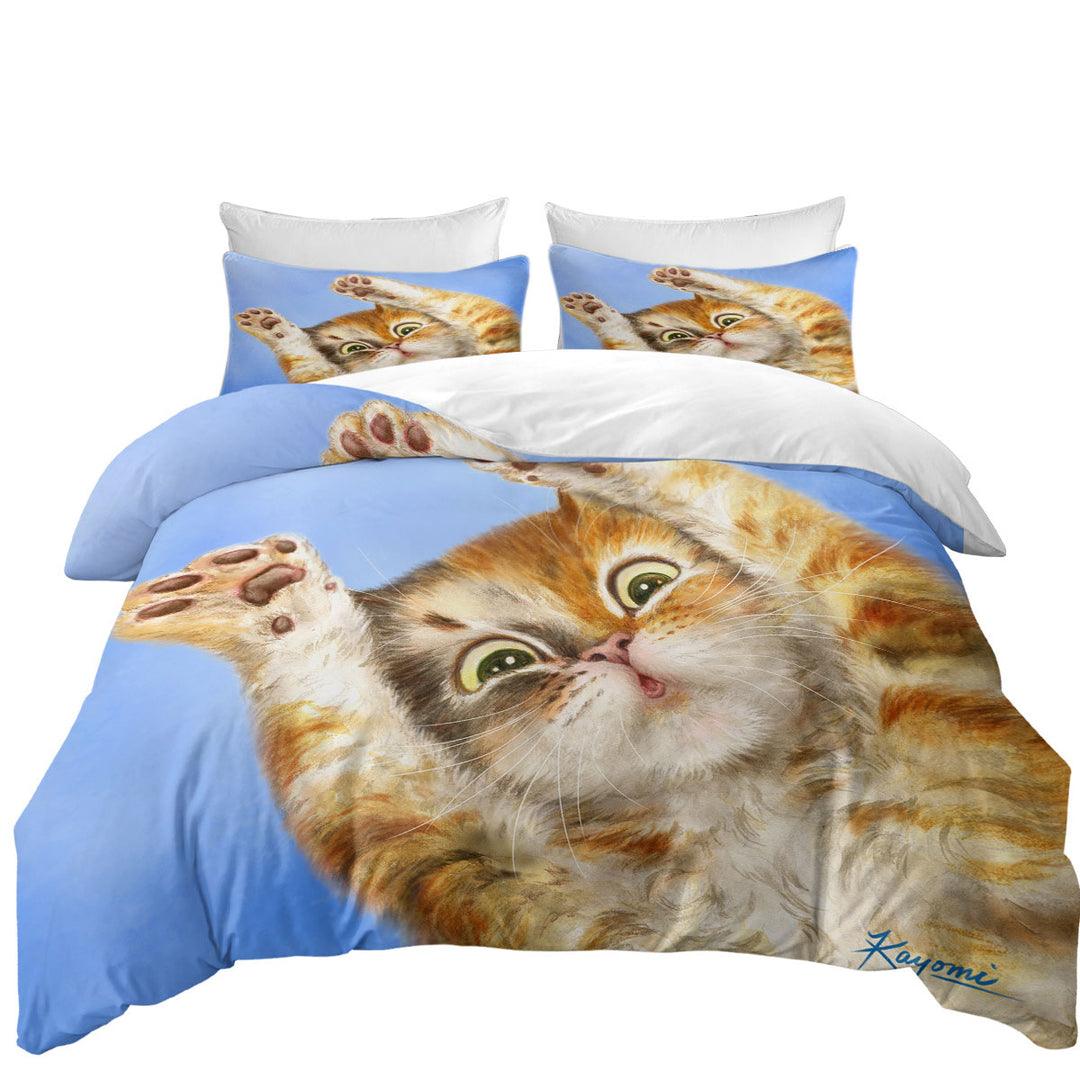 Cute Kittens Designs Paws Up Cat Bed Covers