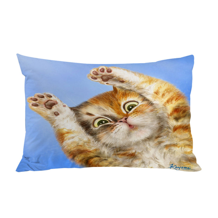 Cute Kittens Designs Paws Up Cat Pillow Case Covers