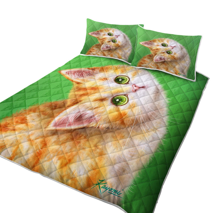 Cute Kittens Drawings Ginger Tabby Kitty Cat Quilts