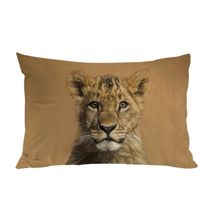 Cute Lion Cub Portrait Pillowcase