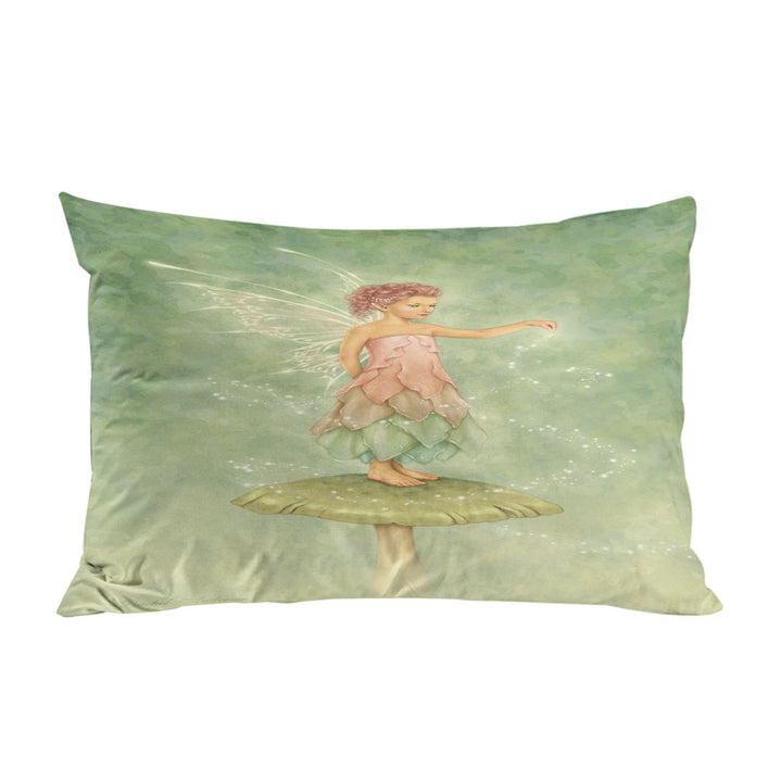 Cute Little Mushroom Fairy with Magical Dust Pillow Cases