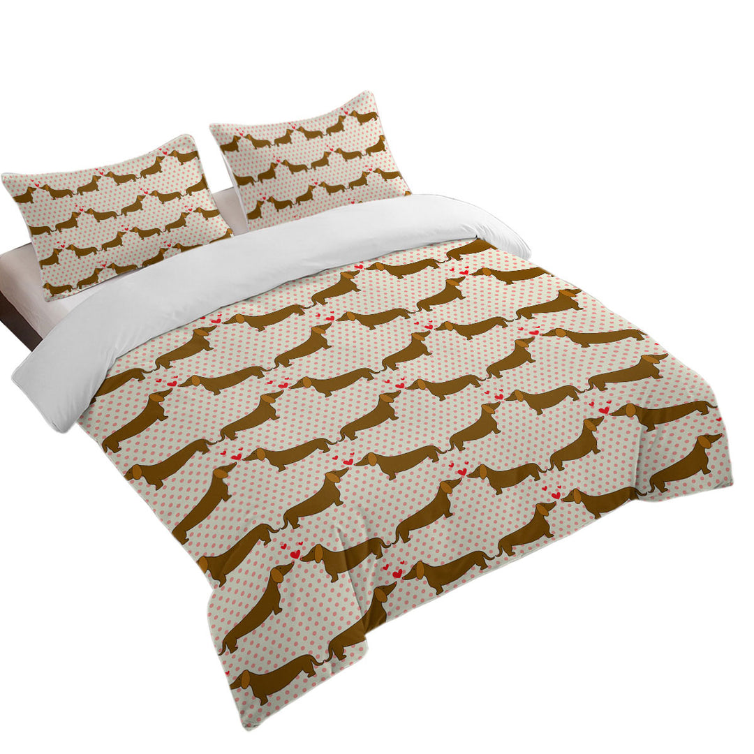 Cute Lovers Dachshund Dogs Donna Covers