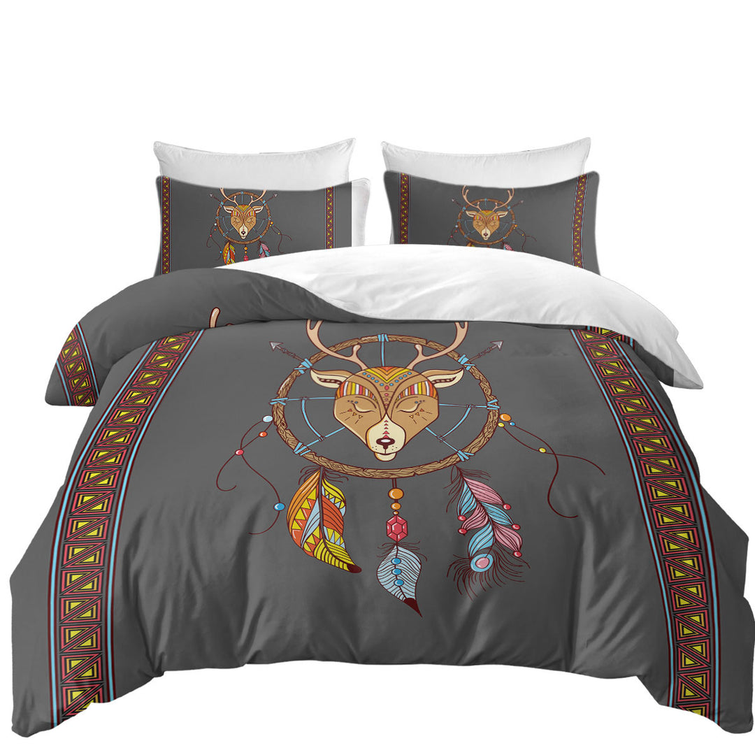 Cute Native Deer Dream Catcher for Kids Duvet Covers