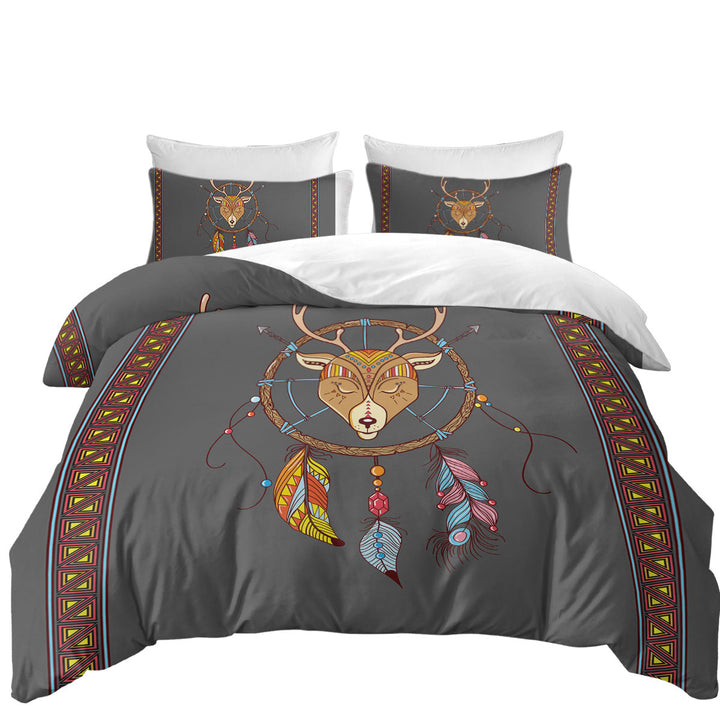 Cute Native Deer Dream Catcher for Kids Duvet Covers