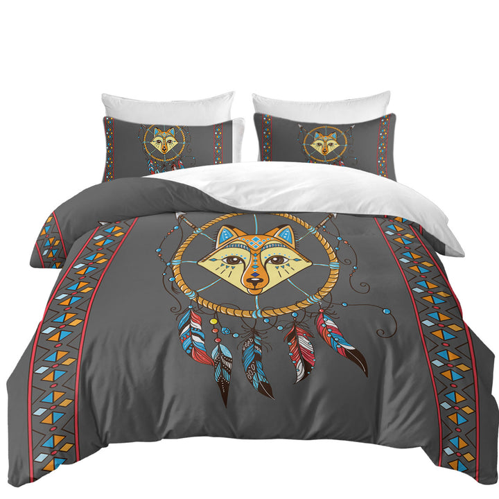 Cute Native Fox Dream Catcher for Kids Coverlet