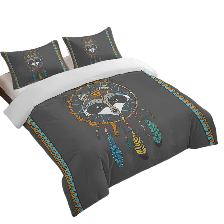 Cute Native Raccoon Dream Catcher for Kids Coverlet