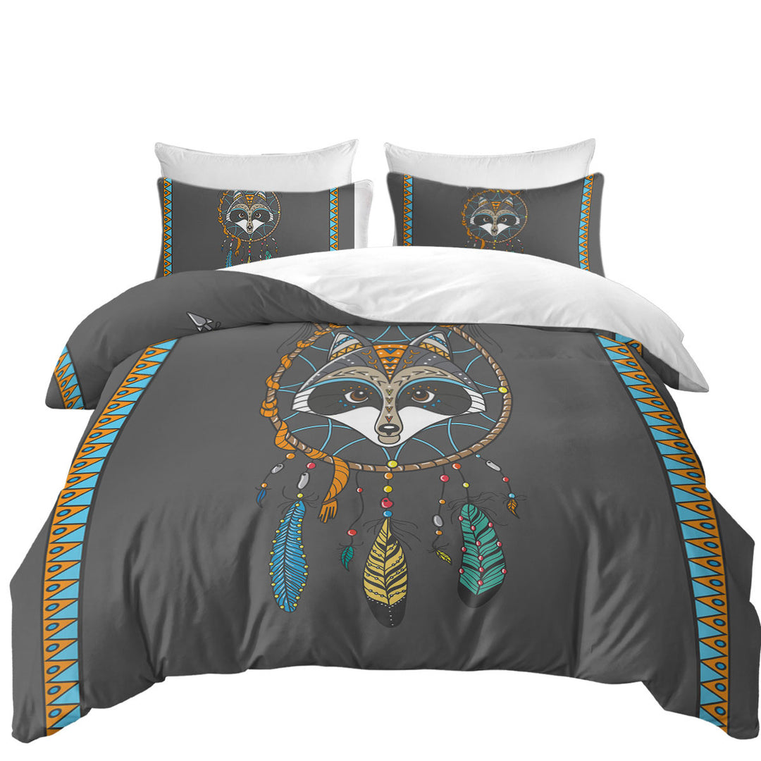 Cute Native Raccoon Dream Catcher for Kids Coverlets