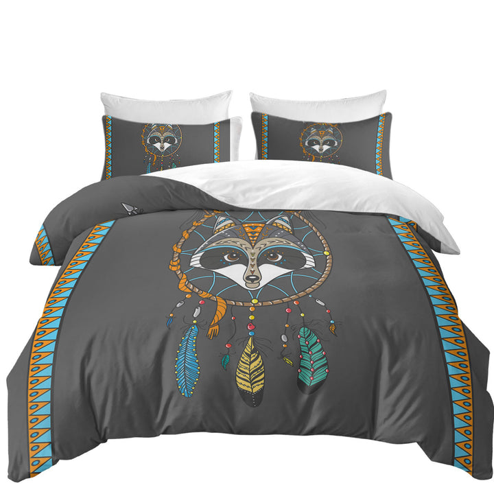 Cute Native Raccoon Dream Catcher for Kids Coverlets