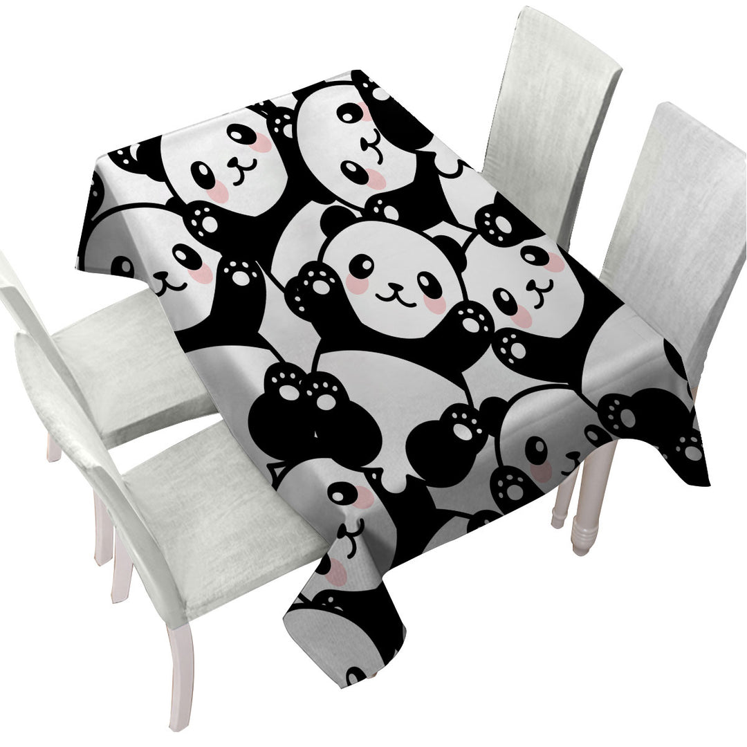 Cute Pandas Tablecloth
