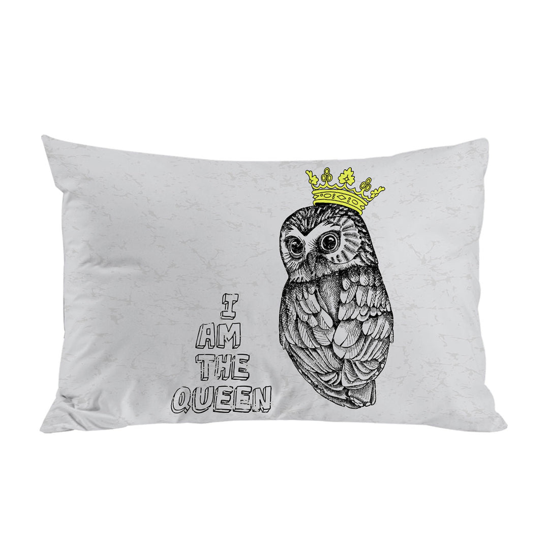Cute Queen Owl Drawing Pillow Cases