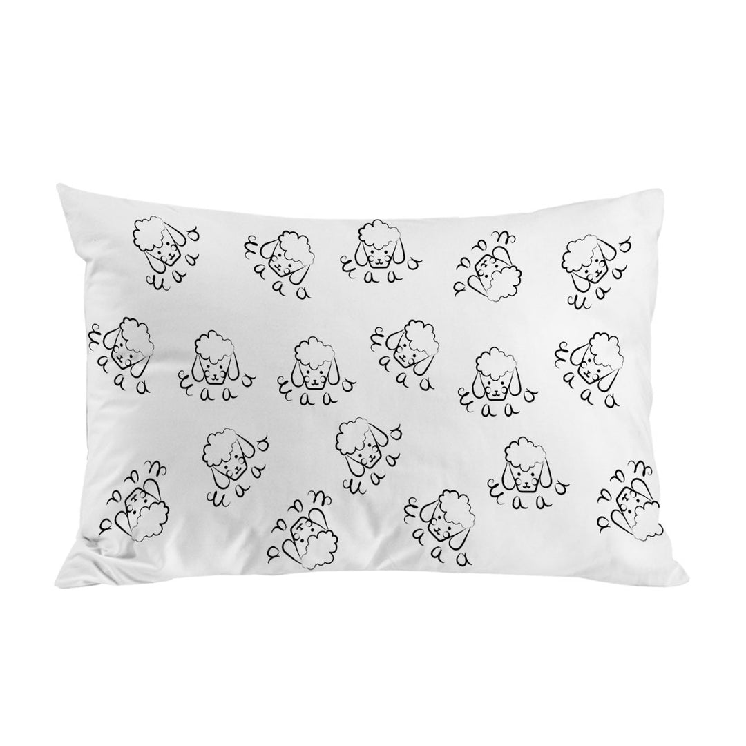 Cute Sheep Face Drawing Pattern Pillowcases
