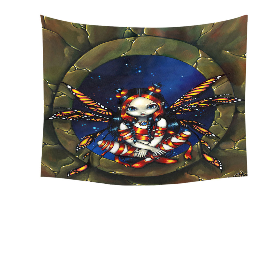 Cute Starry Night Fairy Hanging Fabric on Wall