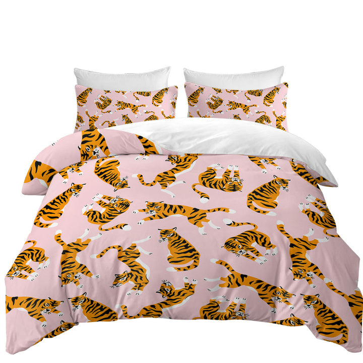 Cute Tiger Pattern Coverlet