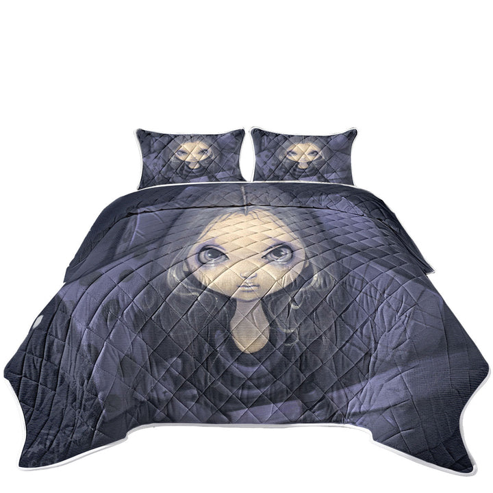 Cute Wake Up Girl Cannot Sleep Coverlets