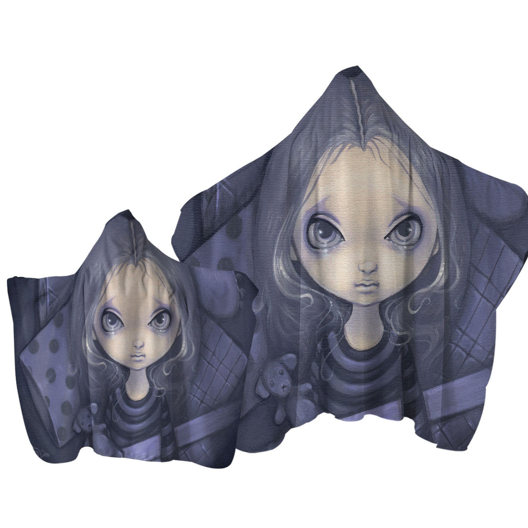 Cute Wake Up Girl Cannot Sleep Hooded Beach Towel