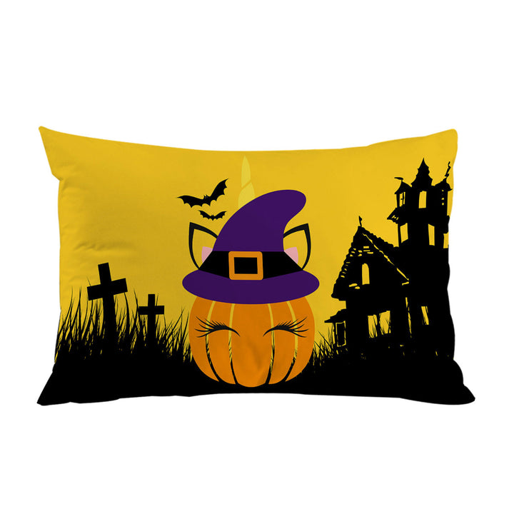 Cute Witch Pumpkin for Halloween Pillow Cases