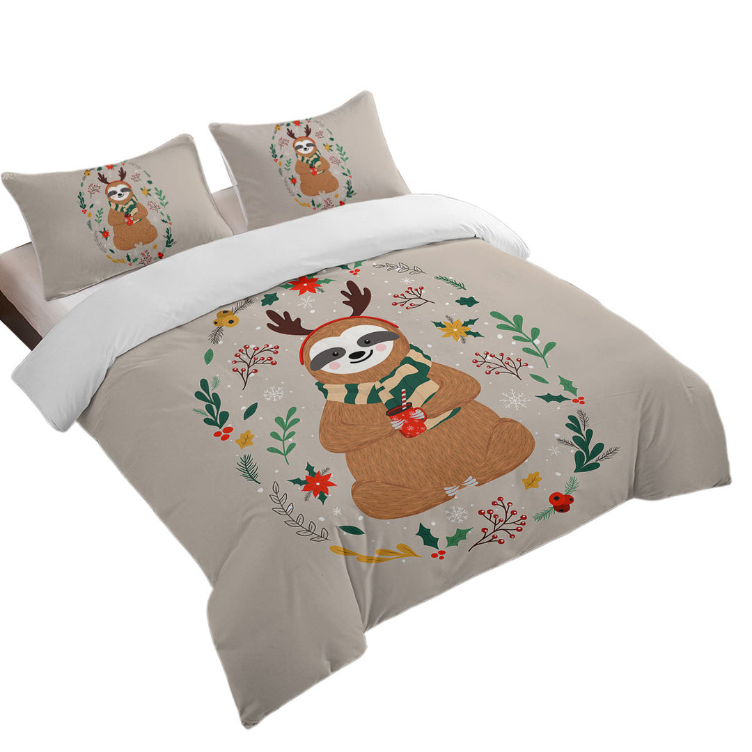 Cute and Funny Christmas Sloth Coverlets