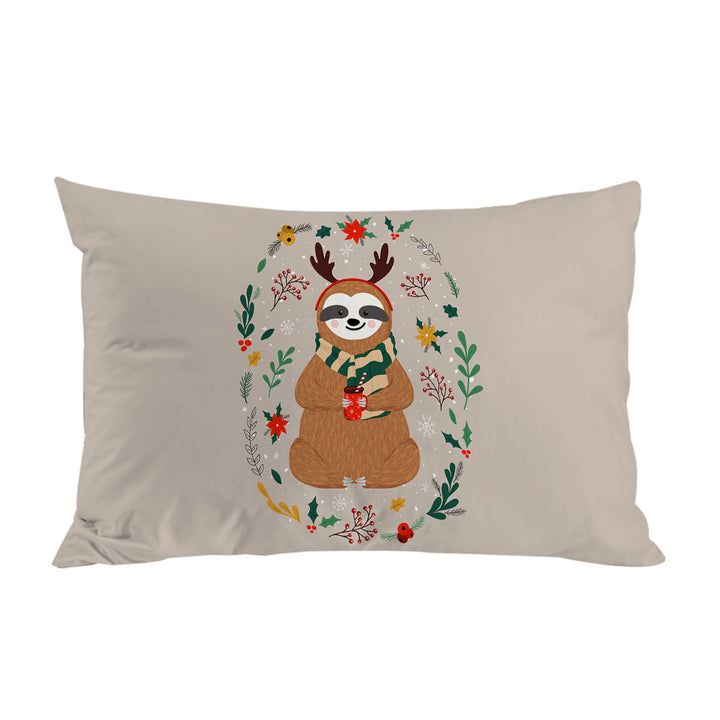 Cute and Funny Christmas Sloth King Pillow Cases