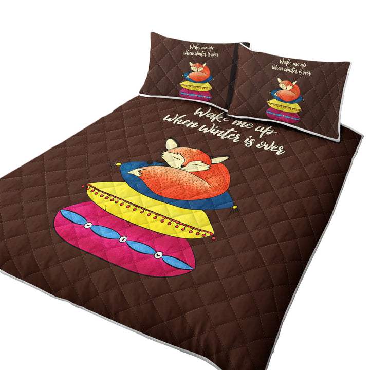 Cute and Funny Slapping Fox Quote Quilts
