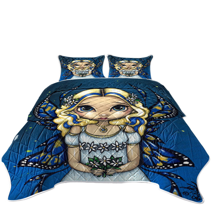 Daisy Lovely Blonde Fairy with Flowers Coverlets