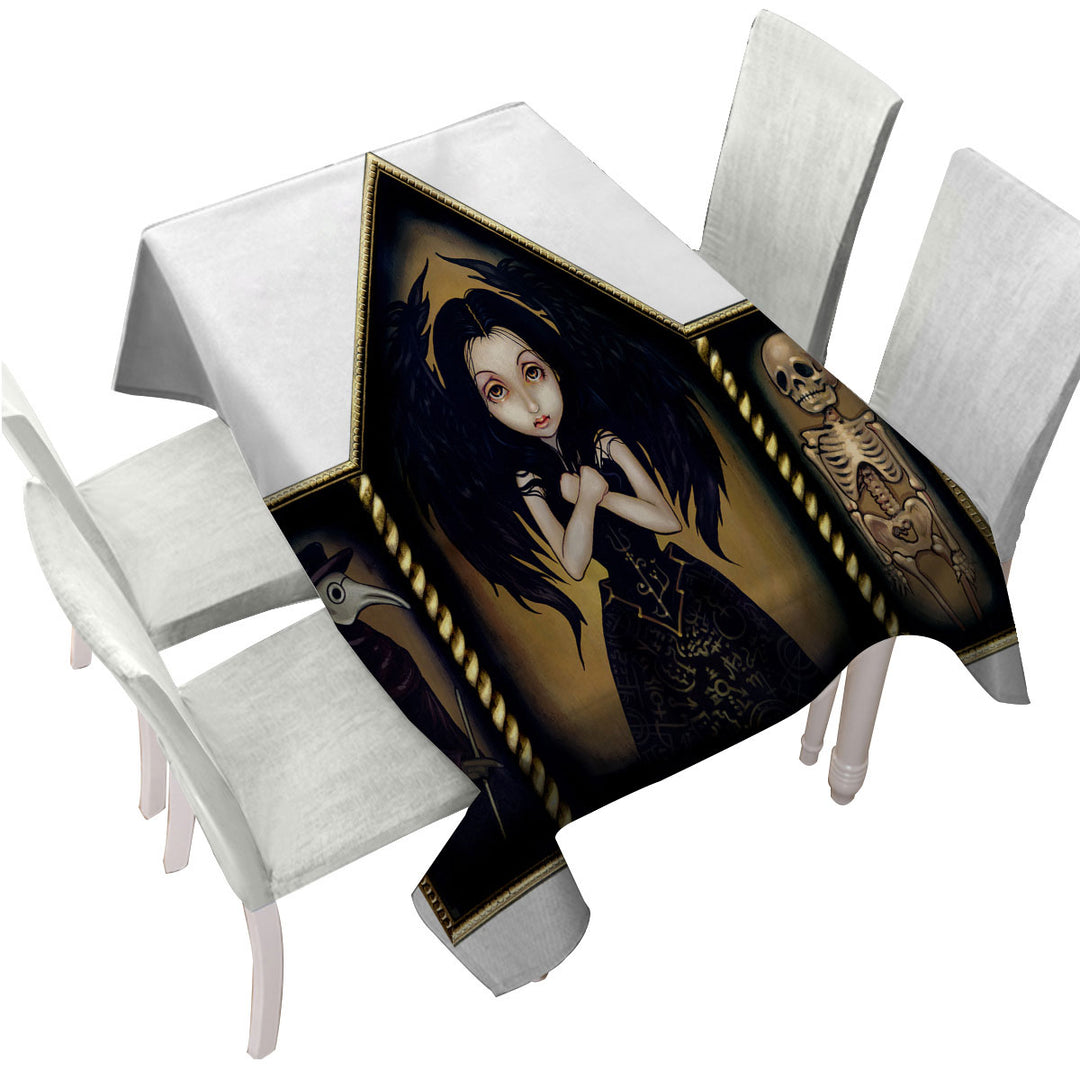 Dark Art Alchemy Angel Plague Mask Skelton Custom tablecloths