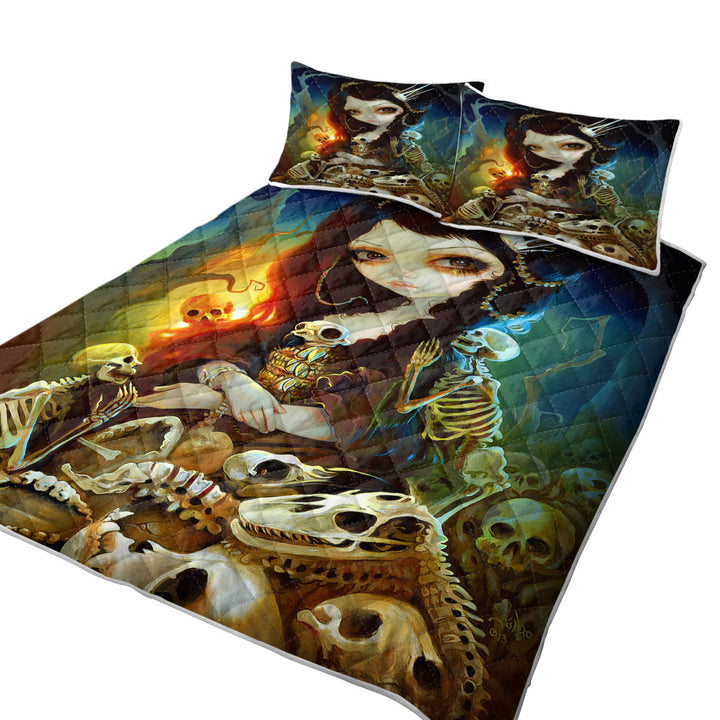 Dark Art Beautiful Princess of Bones Coverlet