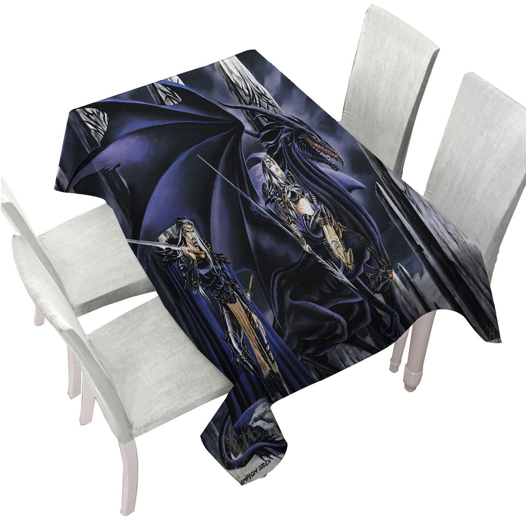 Dark Art Dead of Winter Dragon and Warriors Custom table Covers