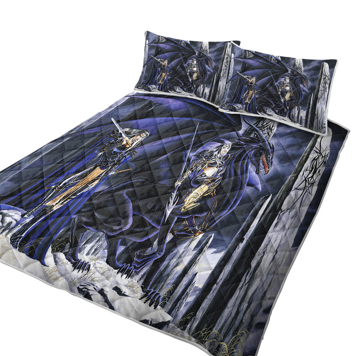 Dark Art Dead of Winter Dragon and Warriors Quilts