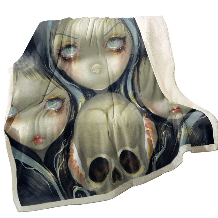 Dark Art Decorative Lightweight Blankets Senseless Prophecy Missing a Key Sense