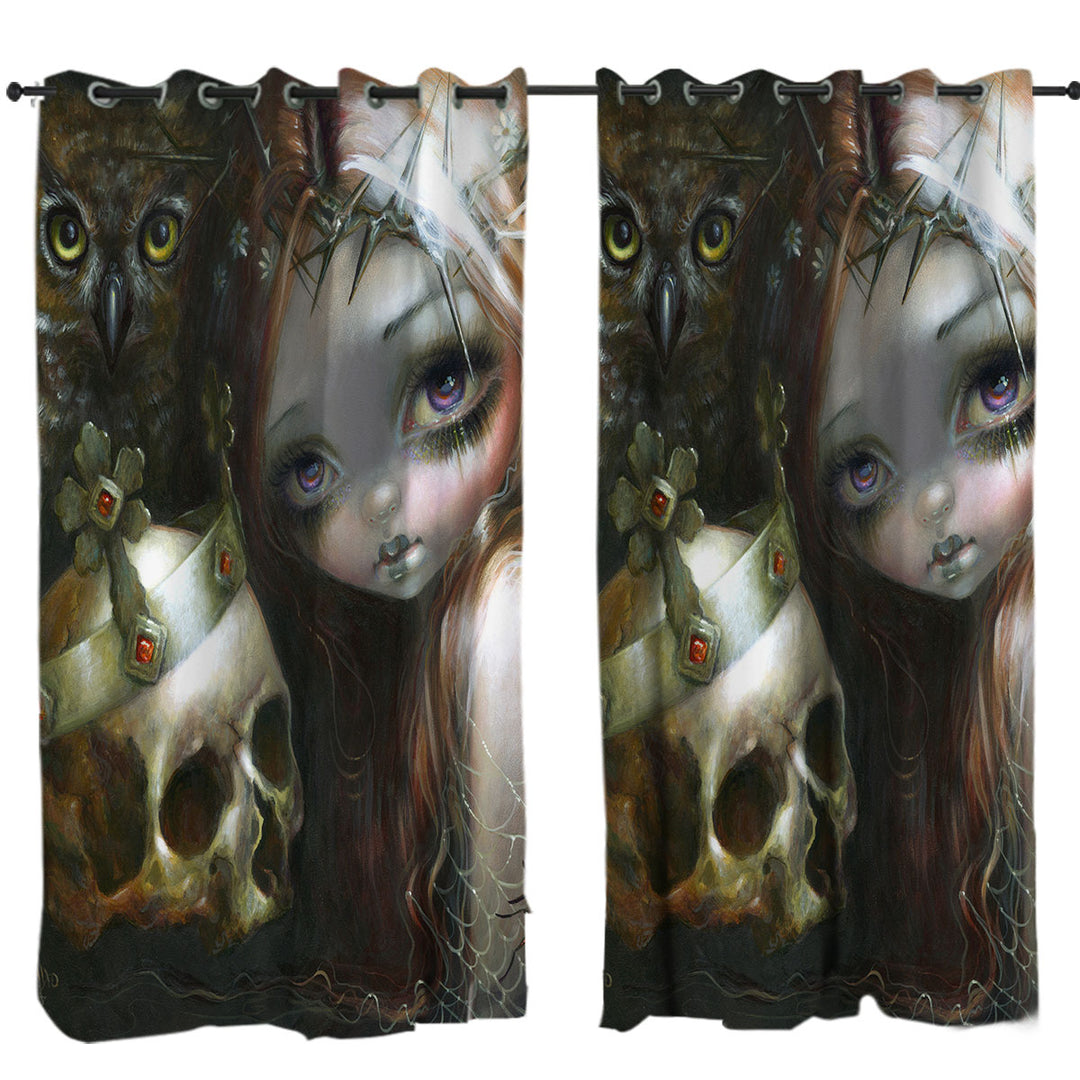 Dark Art Empire of Dirt Girl and King Skull Curtains