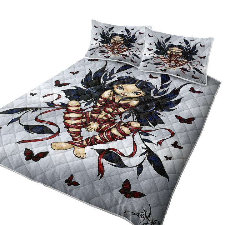Dark Ribbon Fairy Gothic Fairy and Butterflies Quilt shop near me
