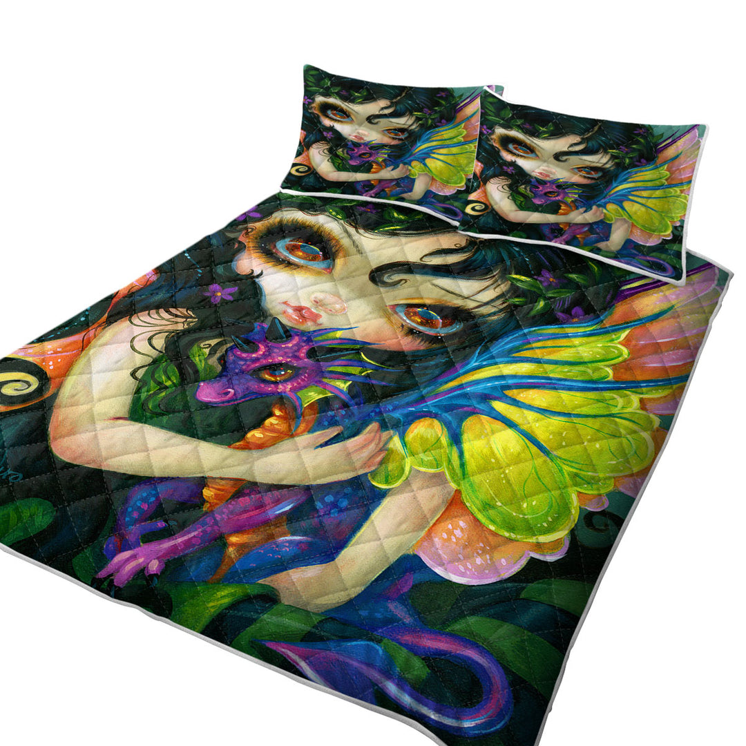 Darling Dragonling Fairy and Purple Cute Dragon Quilts