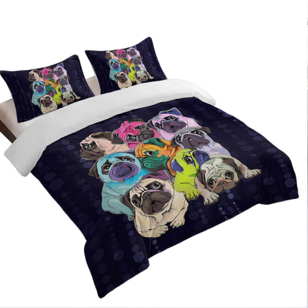 Daybed Covers Sets with Adorable Pugs