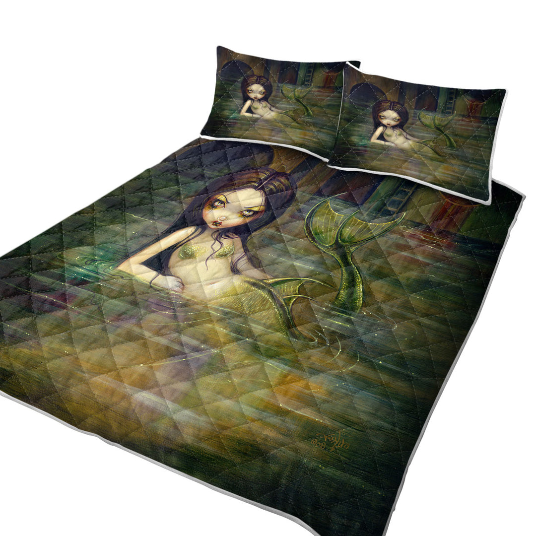 Daybed Covers Sets with Cool Fantasy Sewer Mermaid Gritty Urban Mermaid