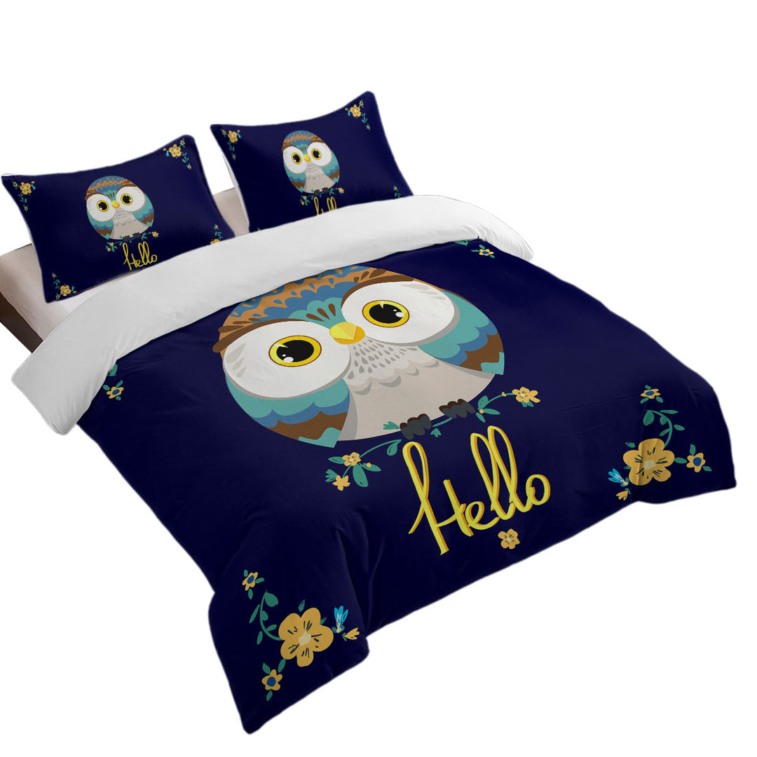 Daybed Covers Sets with Hello Kids form a Cute Little Owl