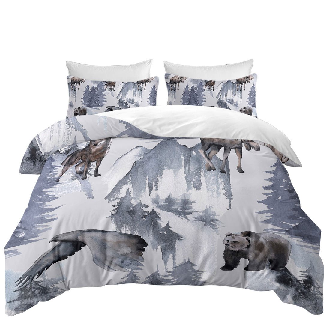 Daybed Covers Sets with North America Wildlife Animals