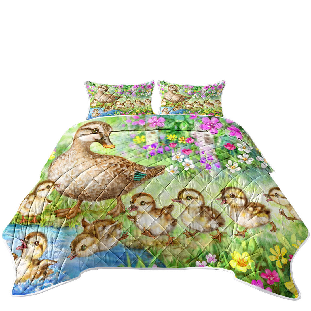 Designs for Kids Children Duck Family Coverlet