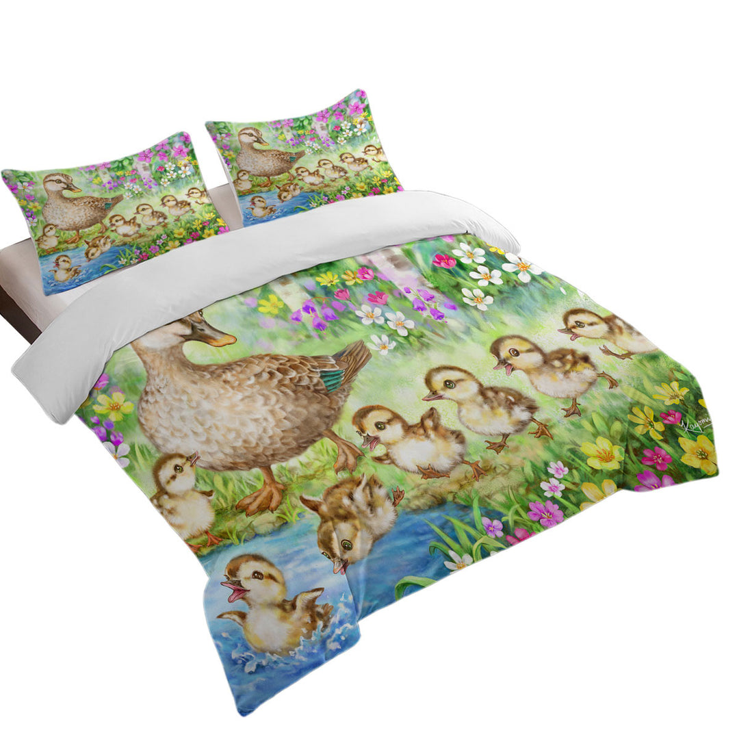 Designs for Kids Children Duck Family Quilt Cover Sets