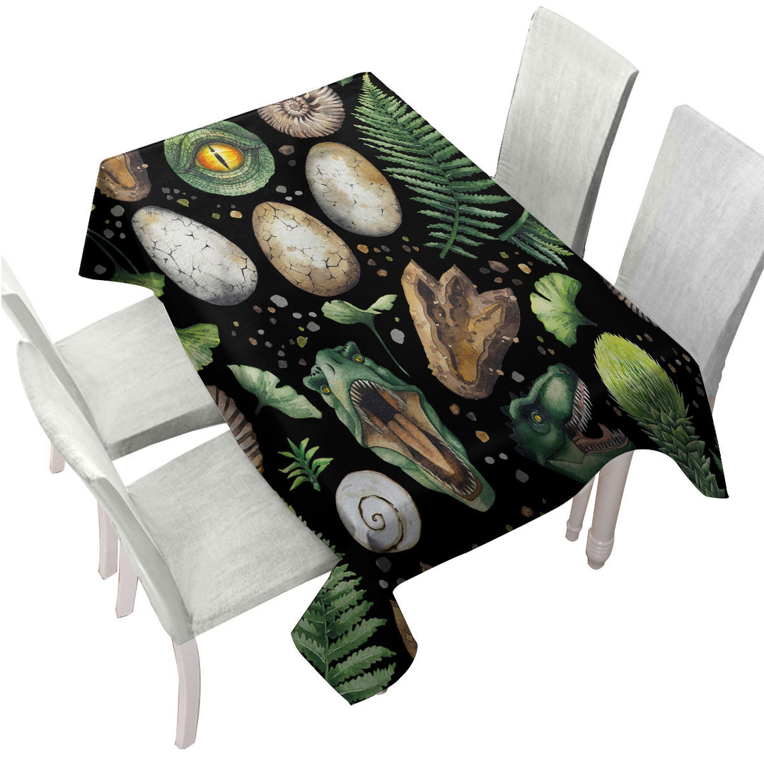 Dinosaur and Dinosaur Eggs Tablecloths