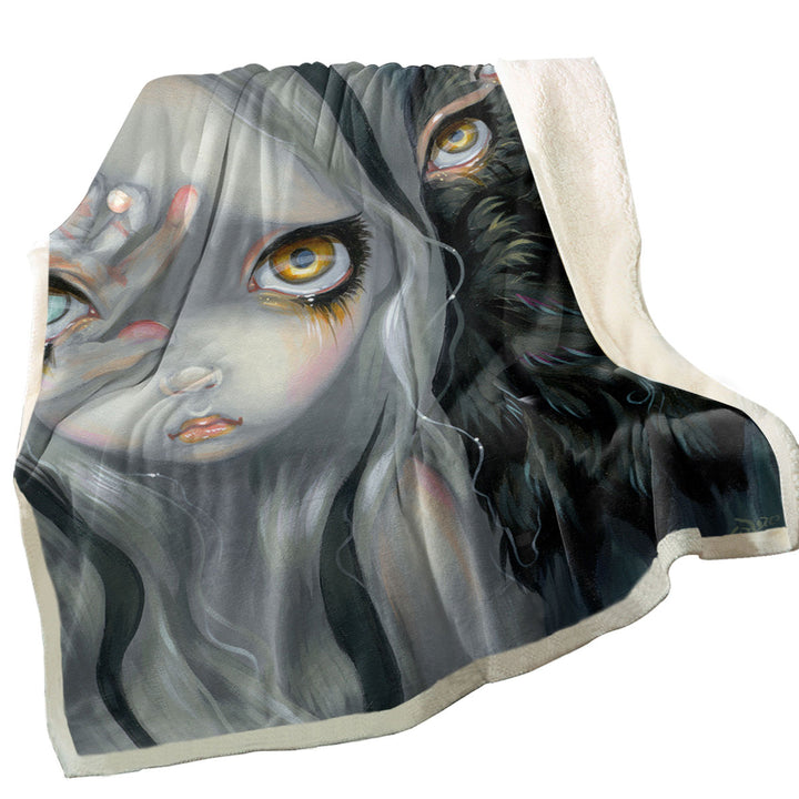 Divine Throw Blanket Hand Scary Creepy Little Fairy