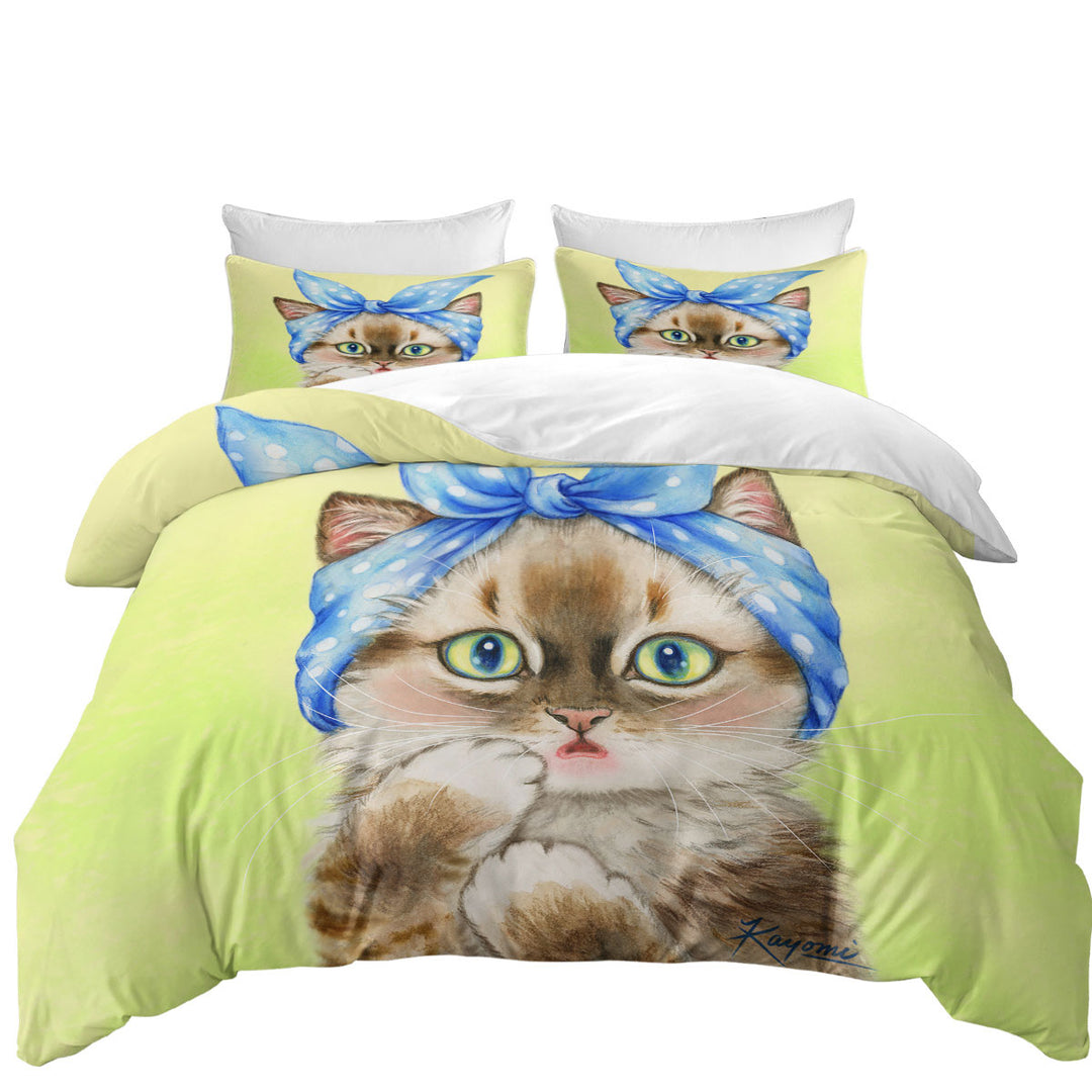 Donna Covers with Cute Cats Art Girly Hair Bandana Kerchief Kitten