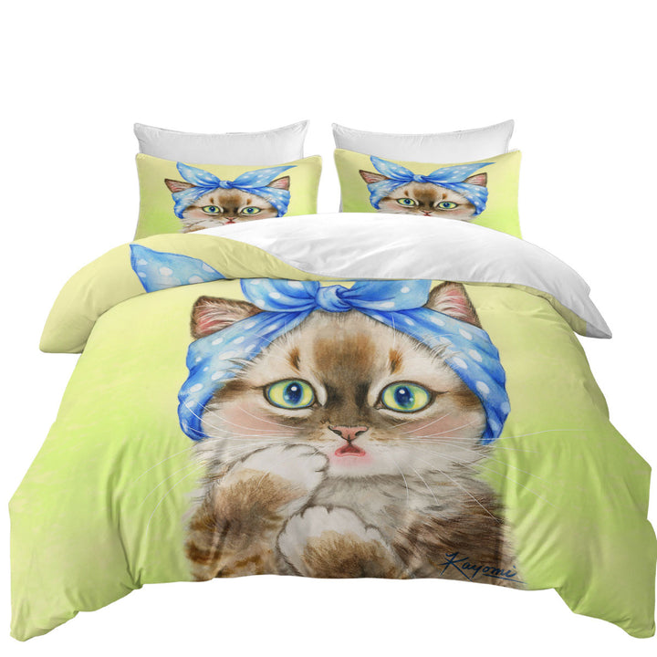 Donna Covers with Cute Cats Art Girly Hair Bandana Kerchief Kitten
