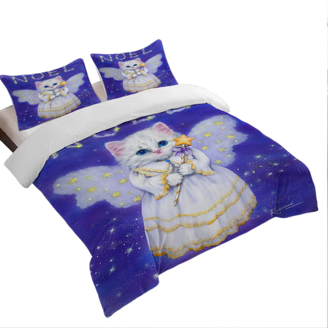 Donna Covers with Noel White Kitten Holiday Angel