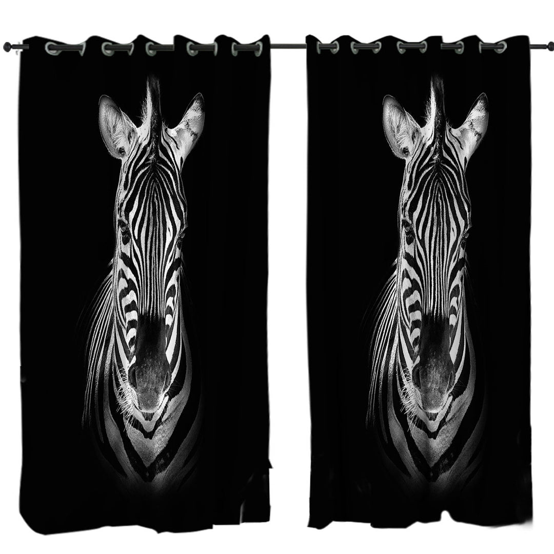 Drapes and Curtains with Spotlight Zebra