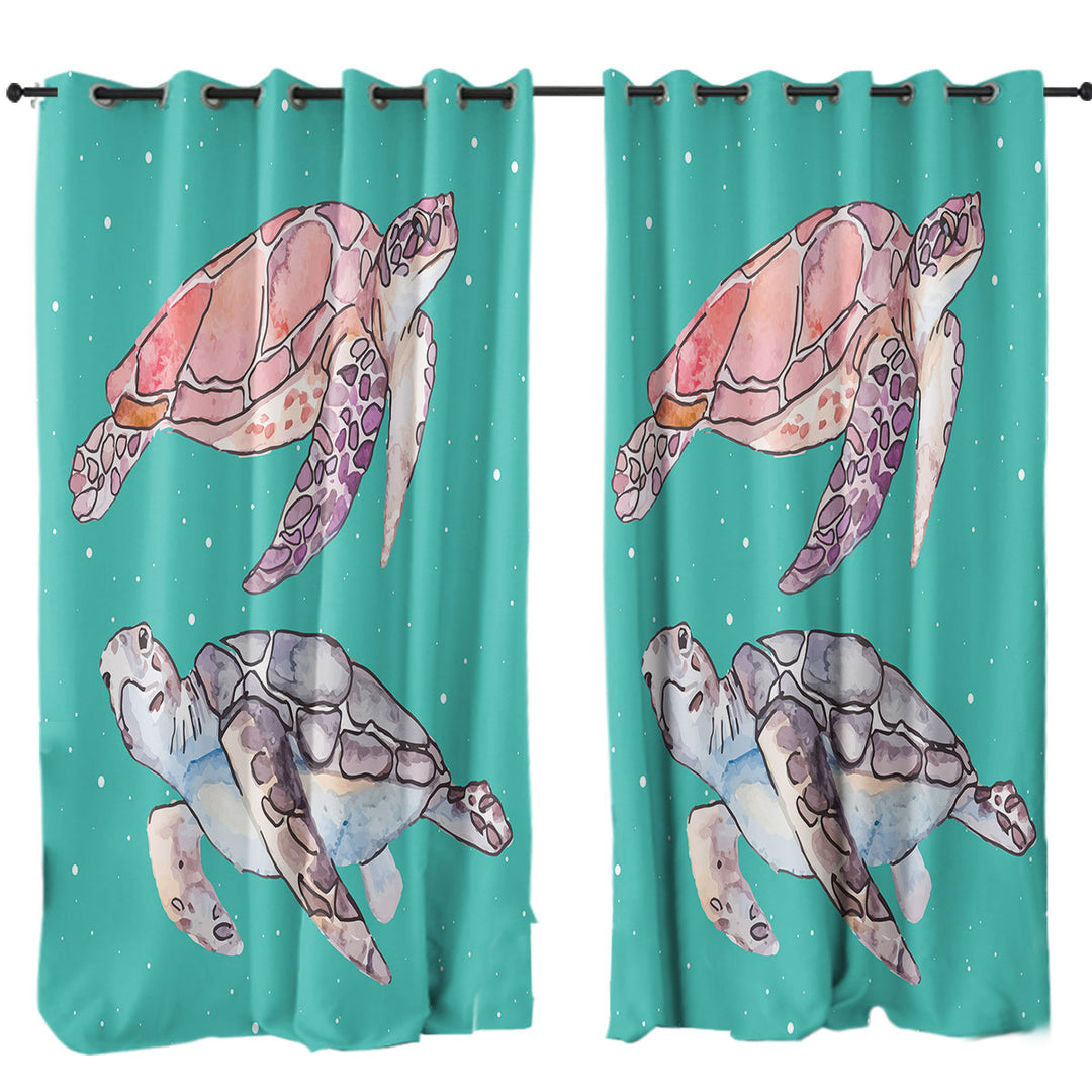 Drapes with Artistic Turtle Duet