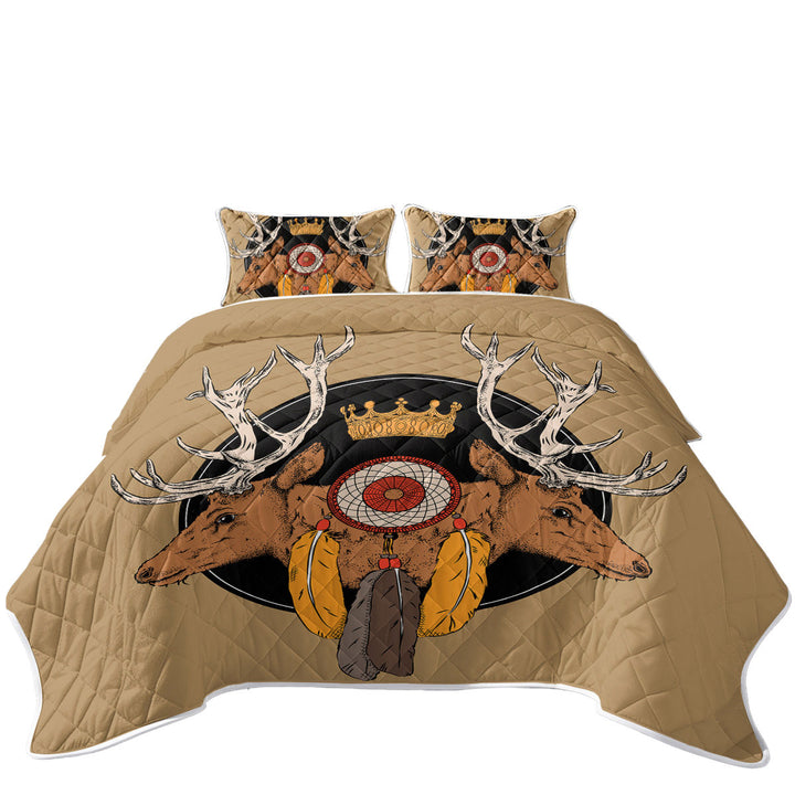 Dream Catcher and Deer King Size Bedspreads